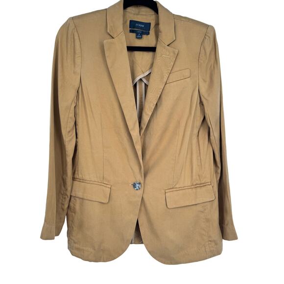 J. Crew Alfie‎ Gramercy twill Blazer Long Four Sleeve Button Size 2 - Picture 3 of 12